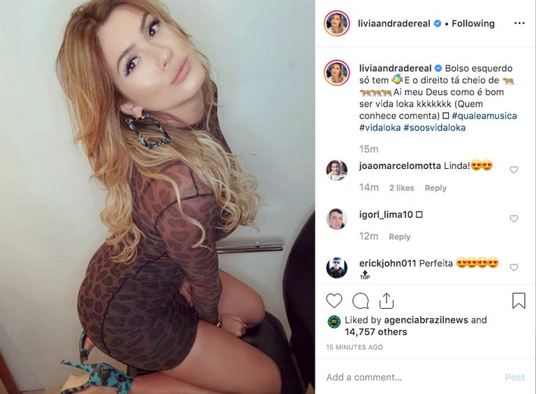 Lívia Andrade abusa da sensualidade em nova foto