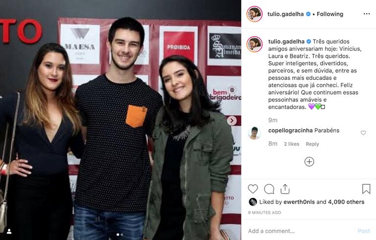 Túlio Gadelha surpreende ao falar sobre os filhos de Fátima Bernardes