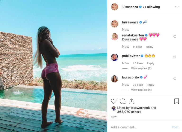 Luisa Sonza surge de topless em nova foto