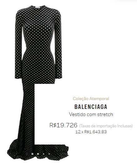 Vestido de Paolla Oliveira custa quase R$ 20 mil