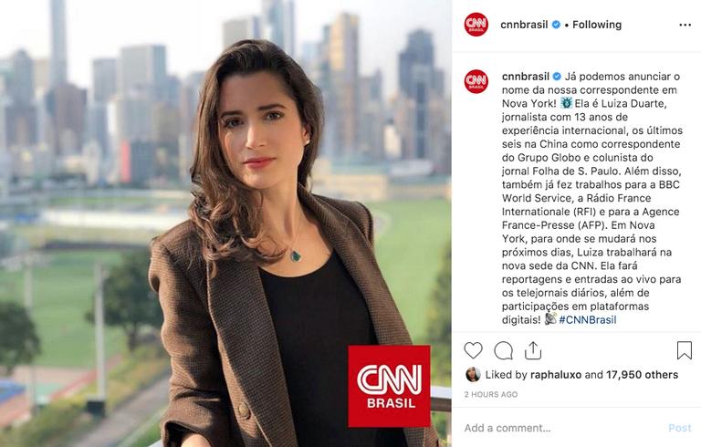 Jornalista do Grupo Globo é nova contratada da CNN