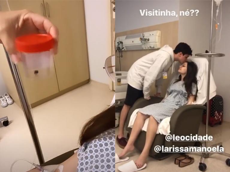 Larissa Manoela faz primeira aparição após cirurgia nesta terça