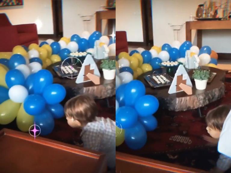 Isis Valverde faz festa de aniversário simples para o filho, Rael