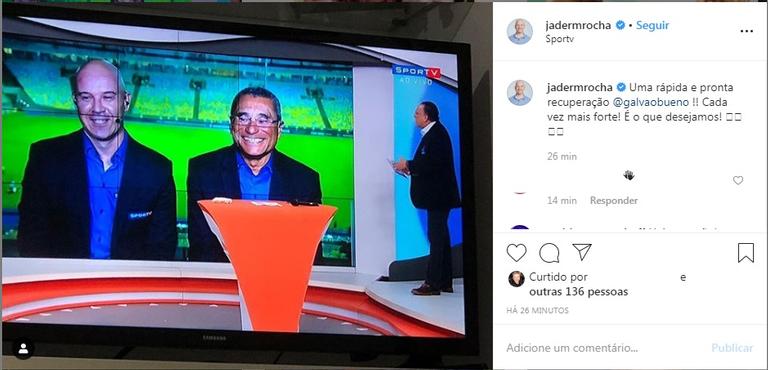 Galvão Bueno recebe apoio de Jader Rocha