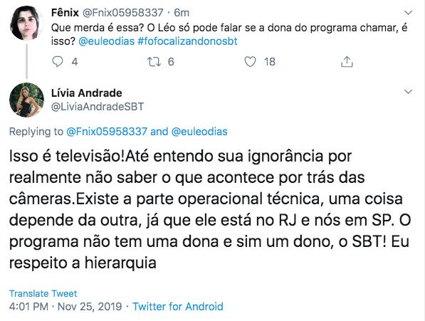Lívia Andrade detona críticas ao Fofocalizando