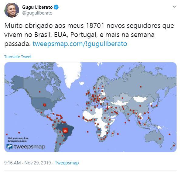 Mensagem nas redes sociais de Gugu Liberato assusta fãs