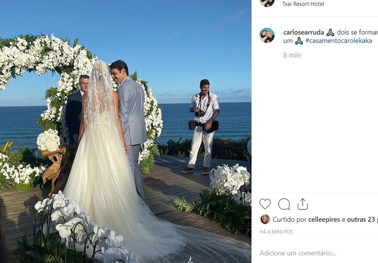 Kaká e Carol Dias dizem o 'sim' em casamento na Bahia