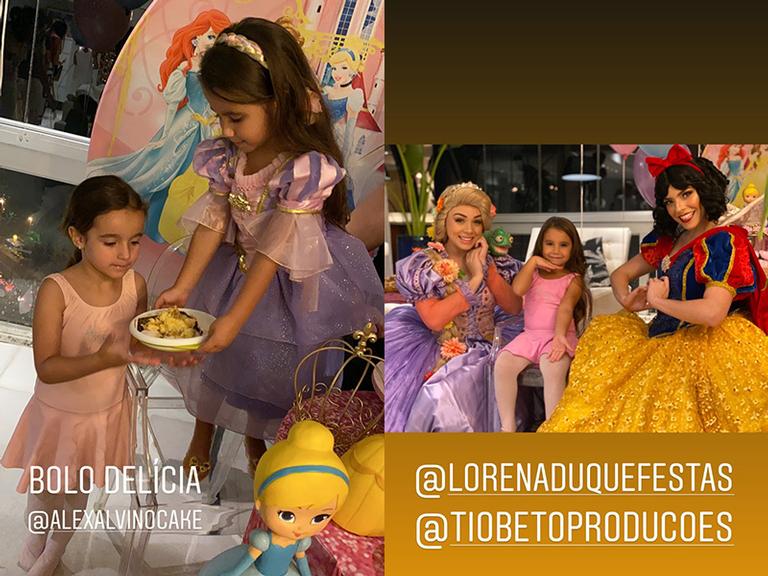 Deborah Secco faz festa com tema de princesas no aniversário da filha