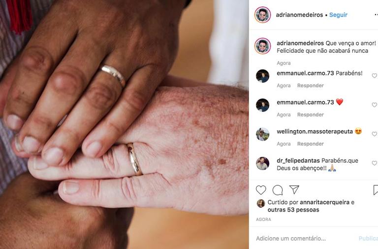 Luiz Fernando Guimarães se casa com Adriano Medeiros após 20 anos juntos