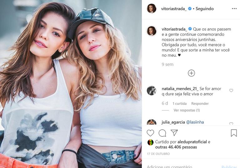 Vitória Strada confirma namoro com Marcella Rica