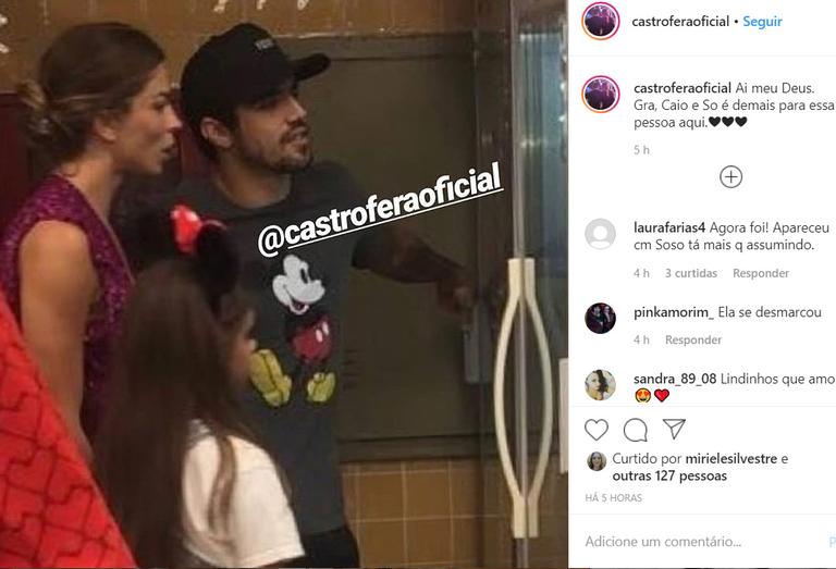 Caio Castro é flagrado em passeio com Grazi Massafera e a filha dela