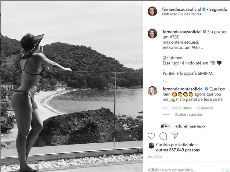 Fernanda Souza gera comoção ao exibir corpo perfeito em foto de biquíni mínimo