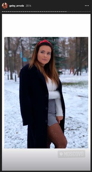 Geisy Arruda no inverno russo