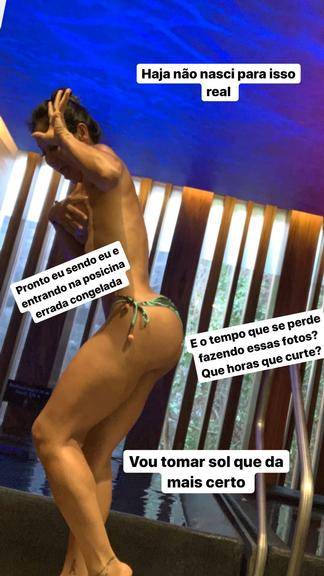 Mayra Cardi quase mostra demais durante topless