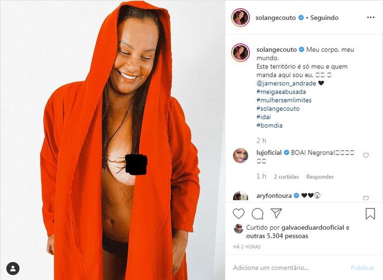 Solange Couto faz topless