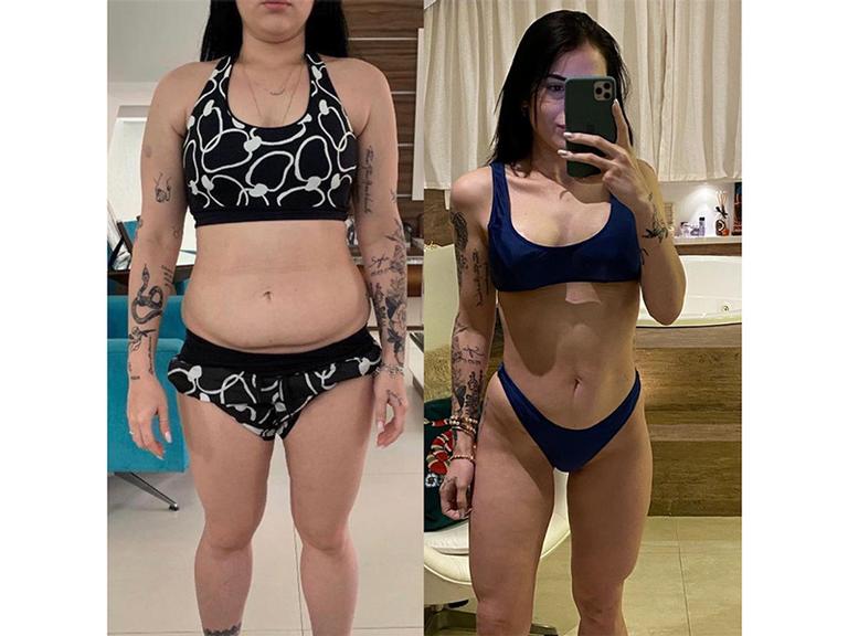 Esposa de Ferrugem perde 25 kg e choca ao mostrar antes e depois
