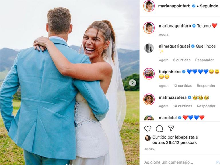 Cauã Reymond e Mariana Goldfarb mostram fotos inéditas do casamento