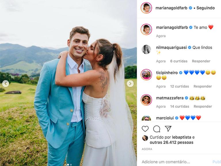 Cauã Reymond e Mariana Goldfarb mostram fotos inéditas do casamento