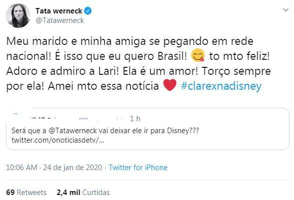 Tatá Werneck comenta par romântico de Rafael Vitti e Larissa Manoela