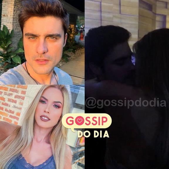 Guilherme Leicam aos beijos com Saory Cardoso