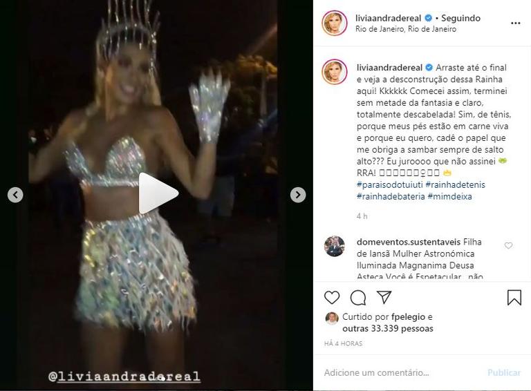 Lívia Andrade cai no samba em ensaio de Carnaval
