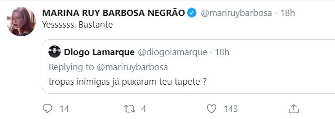 Marina Ruy Barbosa afirma que já puxaram seu tapete