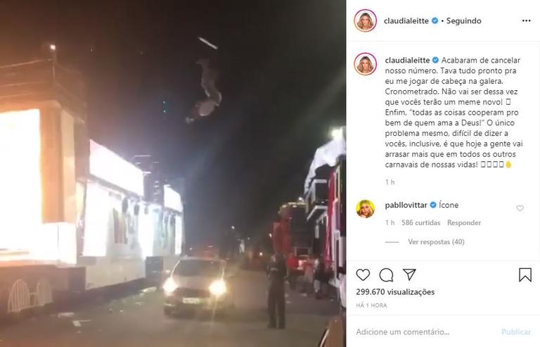 Claudia Leitte desiste de número musical após preocupações com segurança