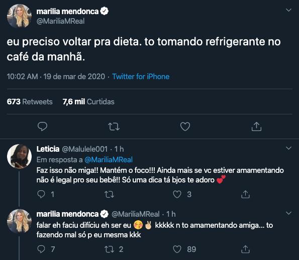 Marília Mendonça confessa que abandonou a dieta
