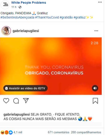Gabriela Pugliesi é criticada