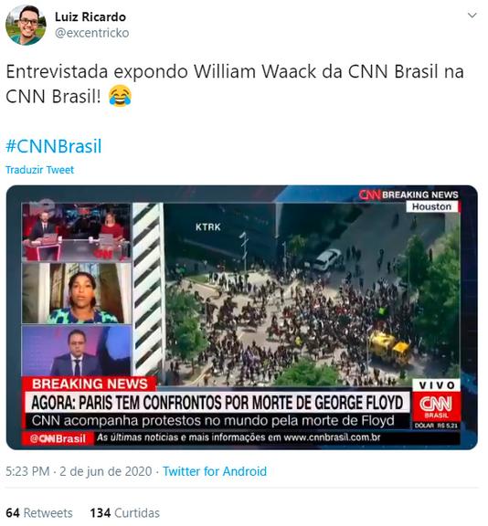Convidada expõe William Waack ao vivo na CNN Brasil
