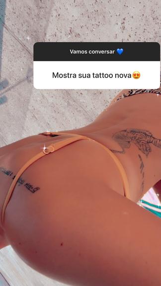 Yasmin Brunet mostra nova tatuagem nas redes sociais