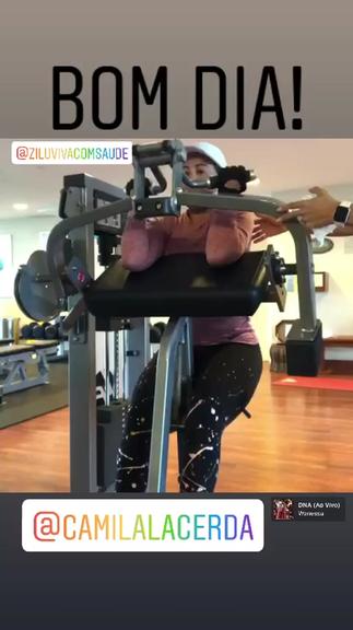 Zilu Camargo pega pesado em rotina fitness