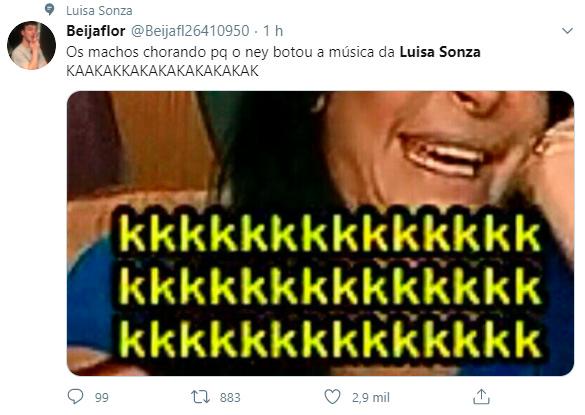 Neymar revolta fãs ao ouvir música de Luísa Sonza