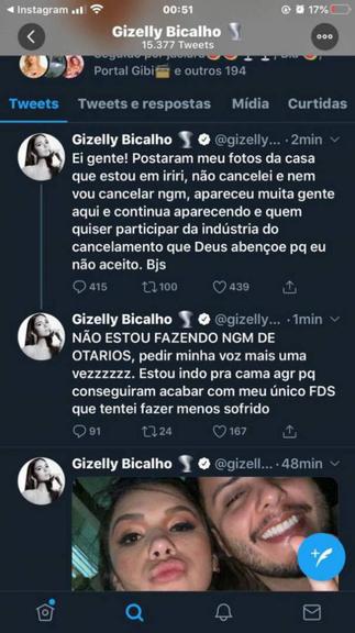 Gizelly Bicalho desabafa após ser criticada por 'furar' a quarentena