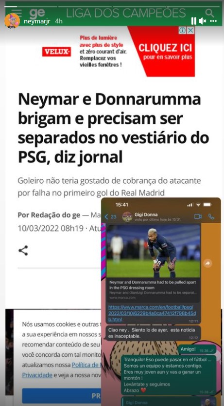 Neymar Jr. desmente fake news