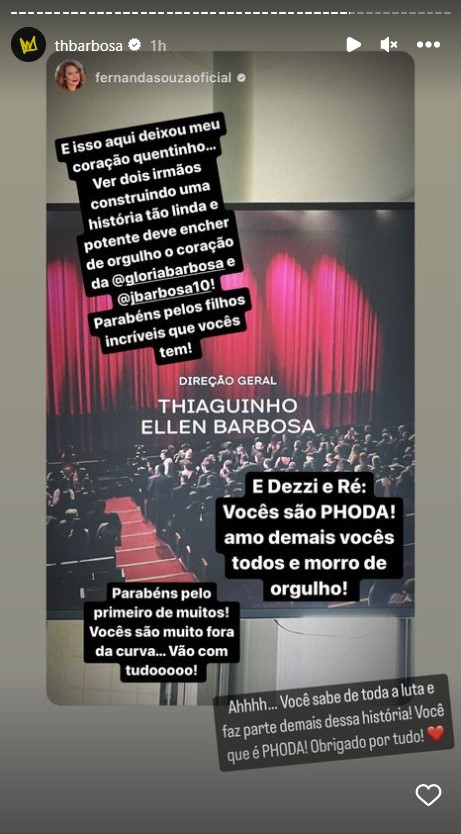 Thiaguinho se declara à Fernanda Souza após apoio em show: "Sabe de toda a luta"