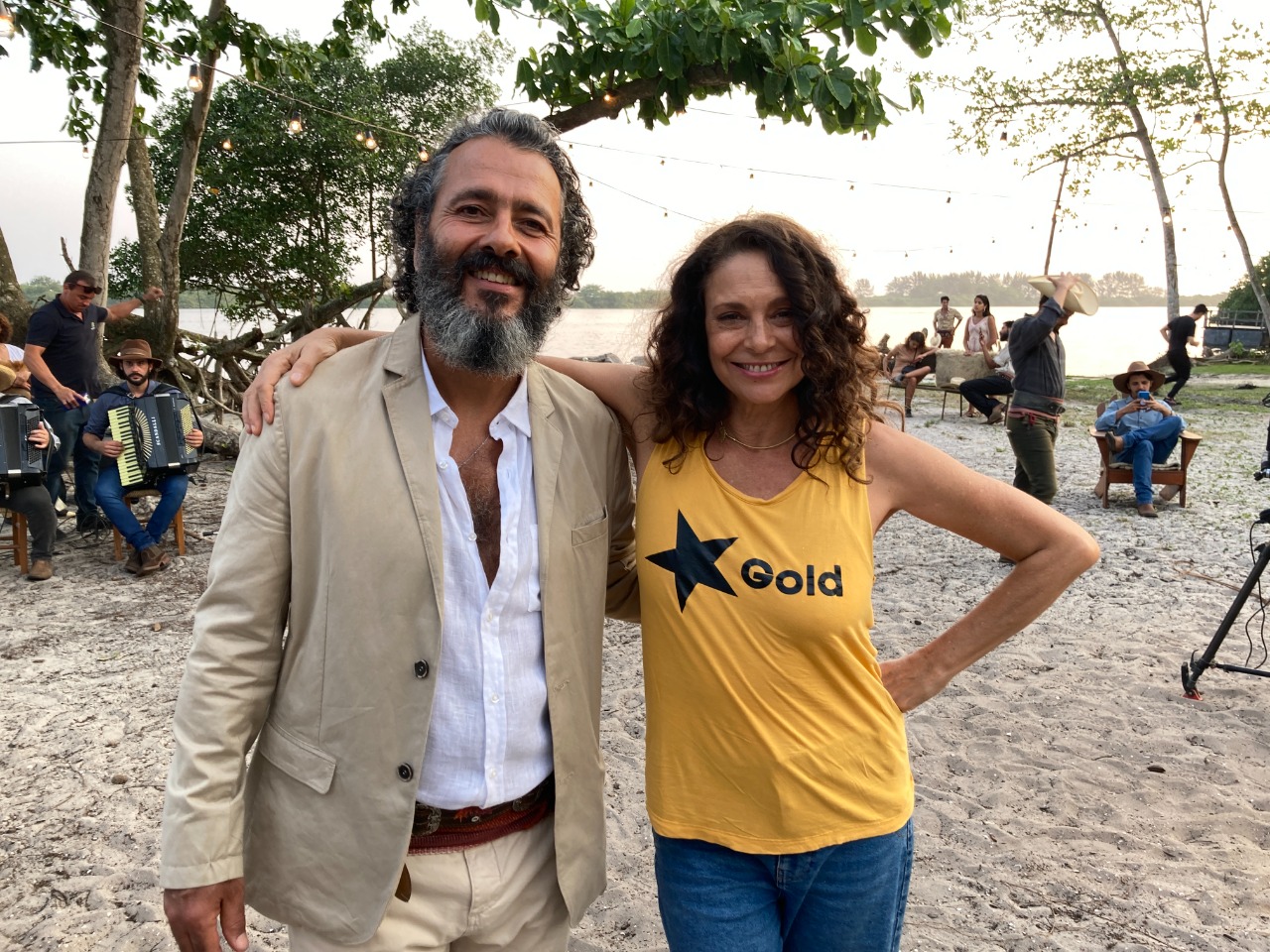 Reencontro Giovanna Gold e Marcos Palmeira