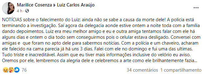 Morte de Luiz Carlos Araújo